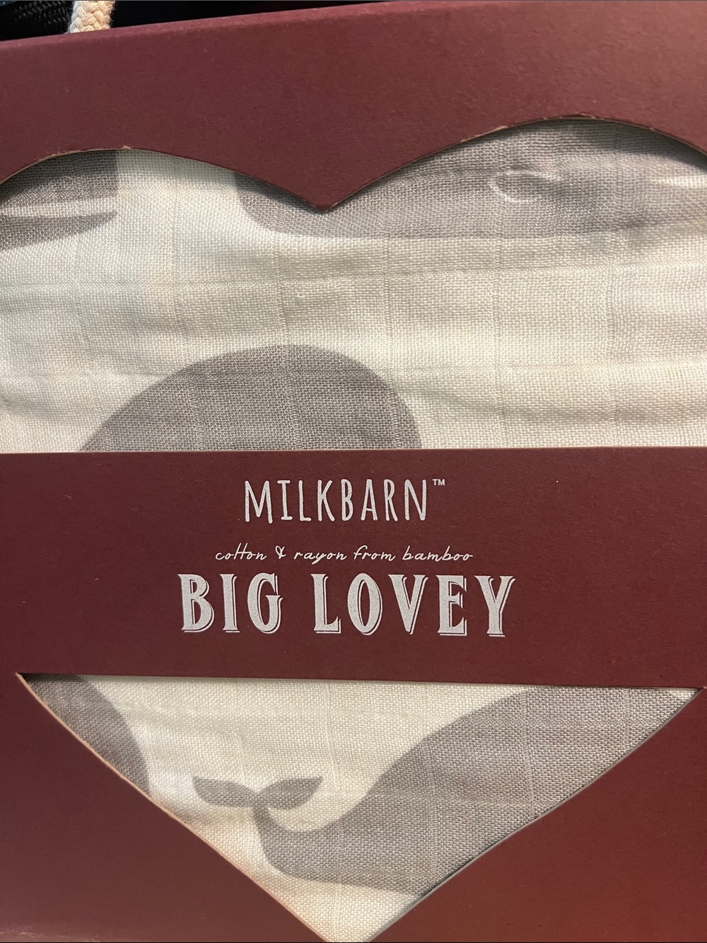 New in Box Milkbarn Cream and Gray Whale Big Lovey Blanket.